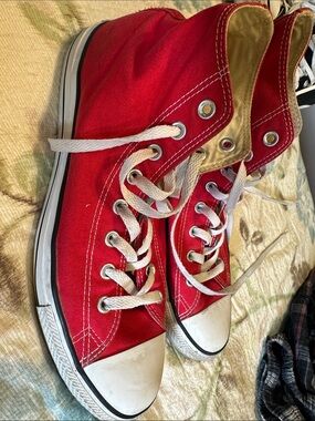 Converse Red High-Top Sneakers